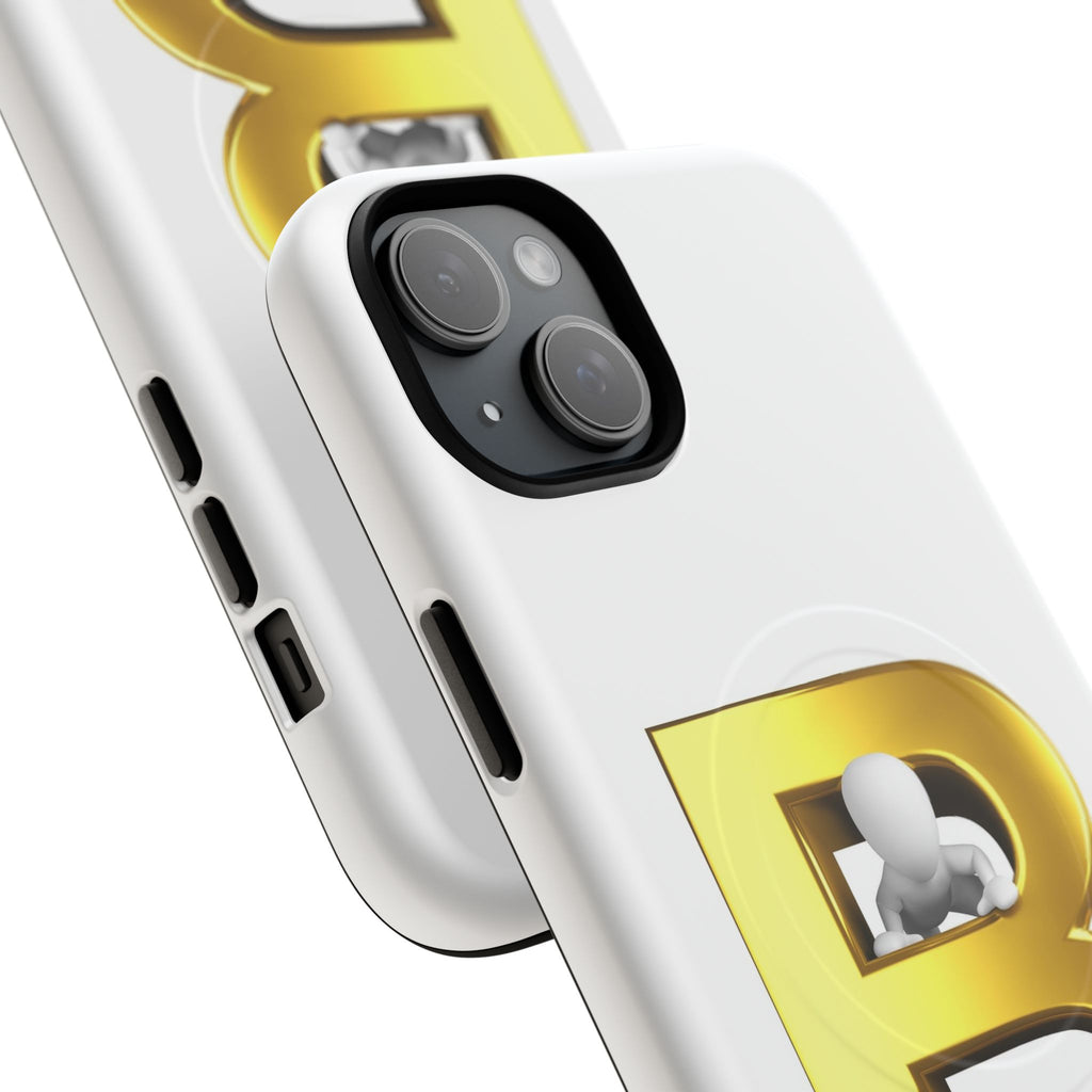 Gold 3D Letter B phone case | Tough Magnetic Case