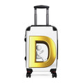 Gold Letter D Monogram Suitcase | Personalized Initial Luggage Cover