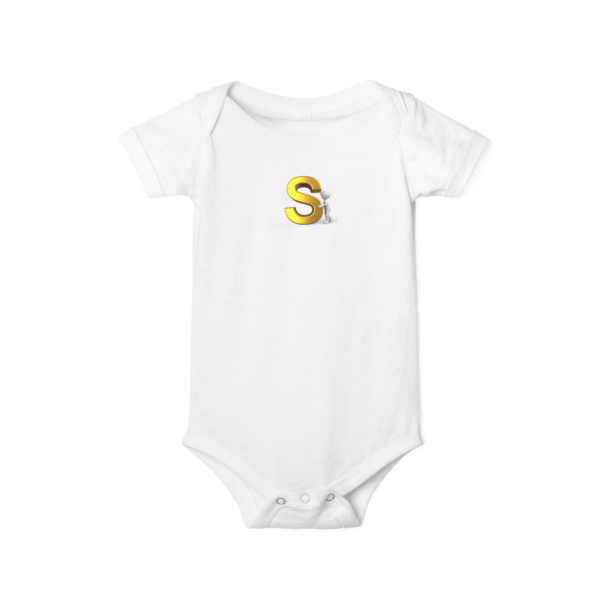 Body Bébé Monogramme Lettre S Dorée | Body pour Bébé avec Initiale