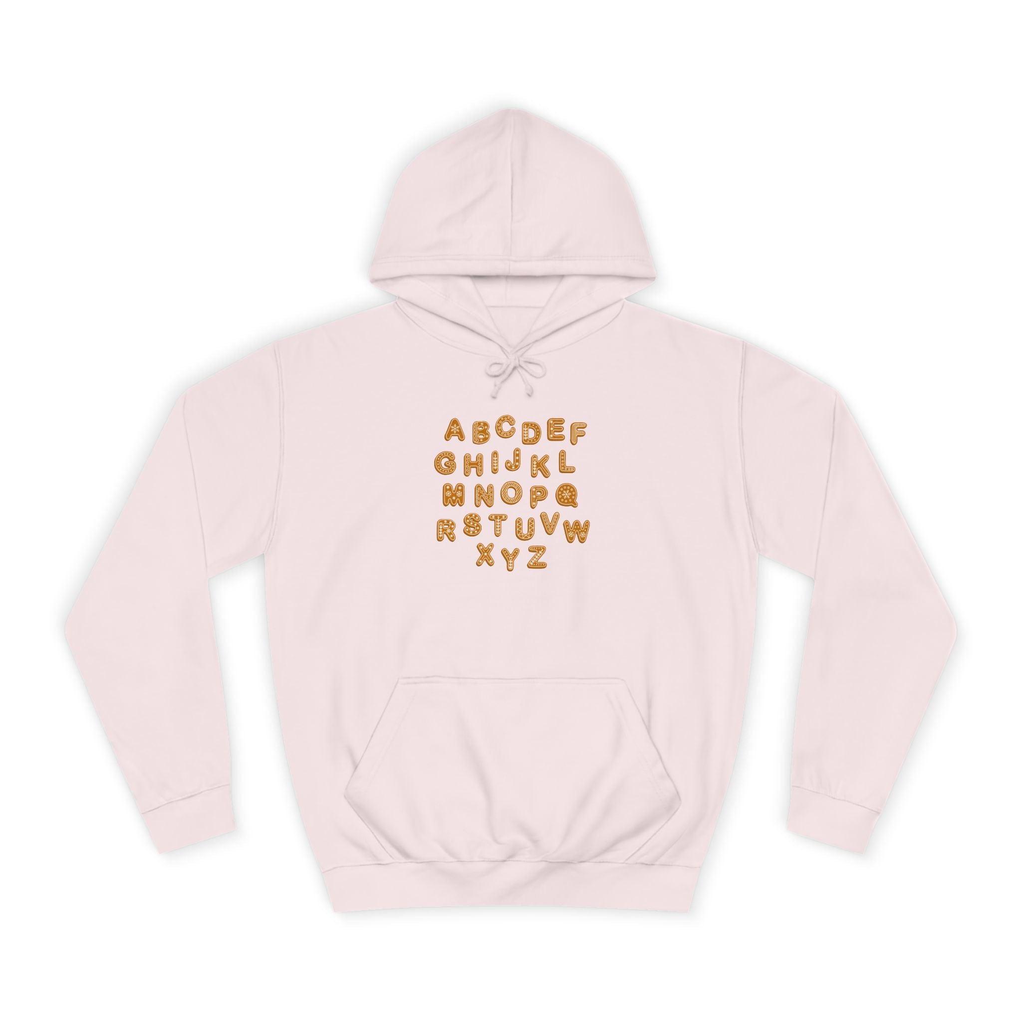 Sweat à capuche Alphabet Biscuits | Sweatshirt Lettres de A à Z Police Biscuits