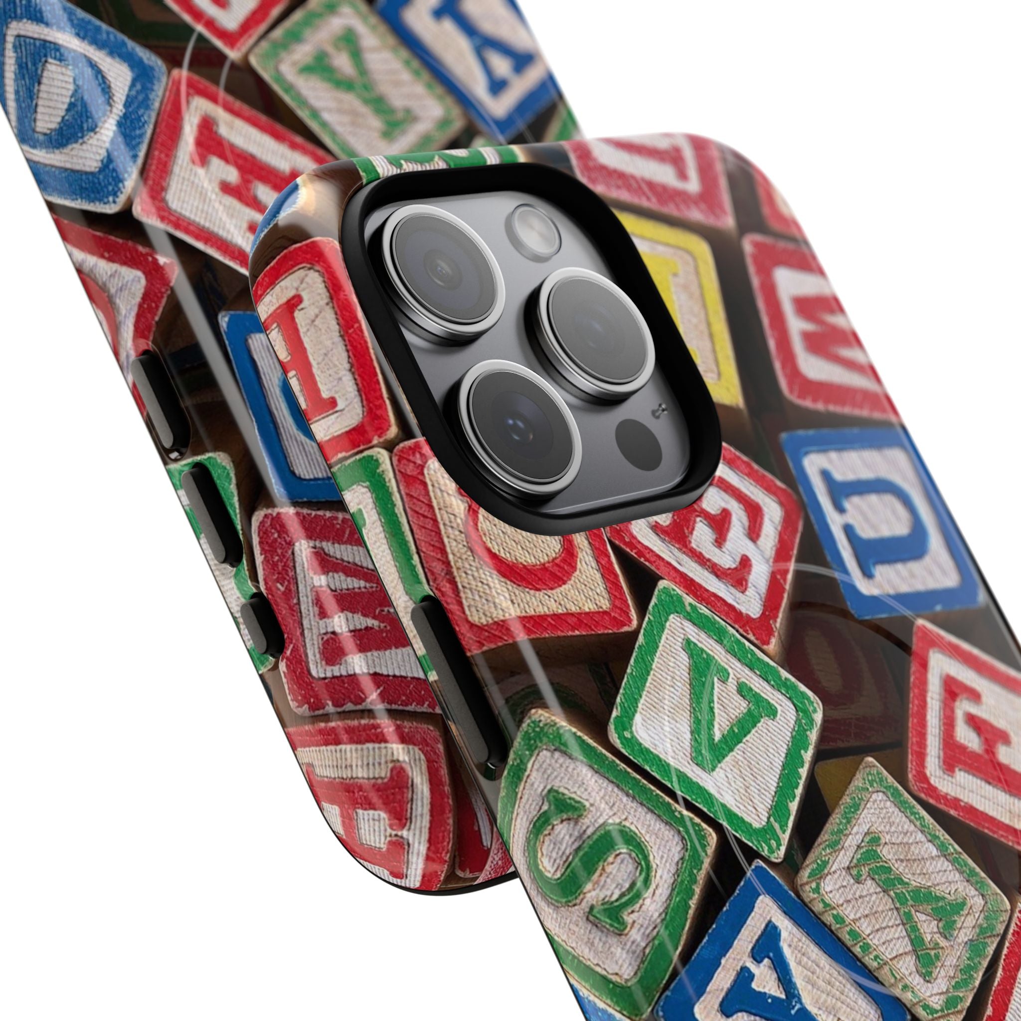 Vintage Alphabet Blocks Phone Case | Tough Magnetic Case