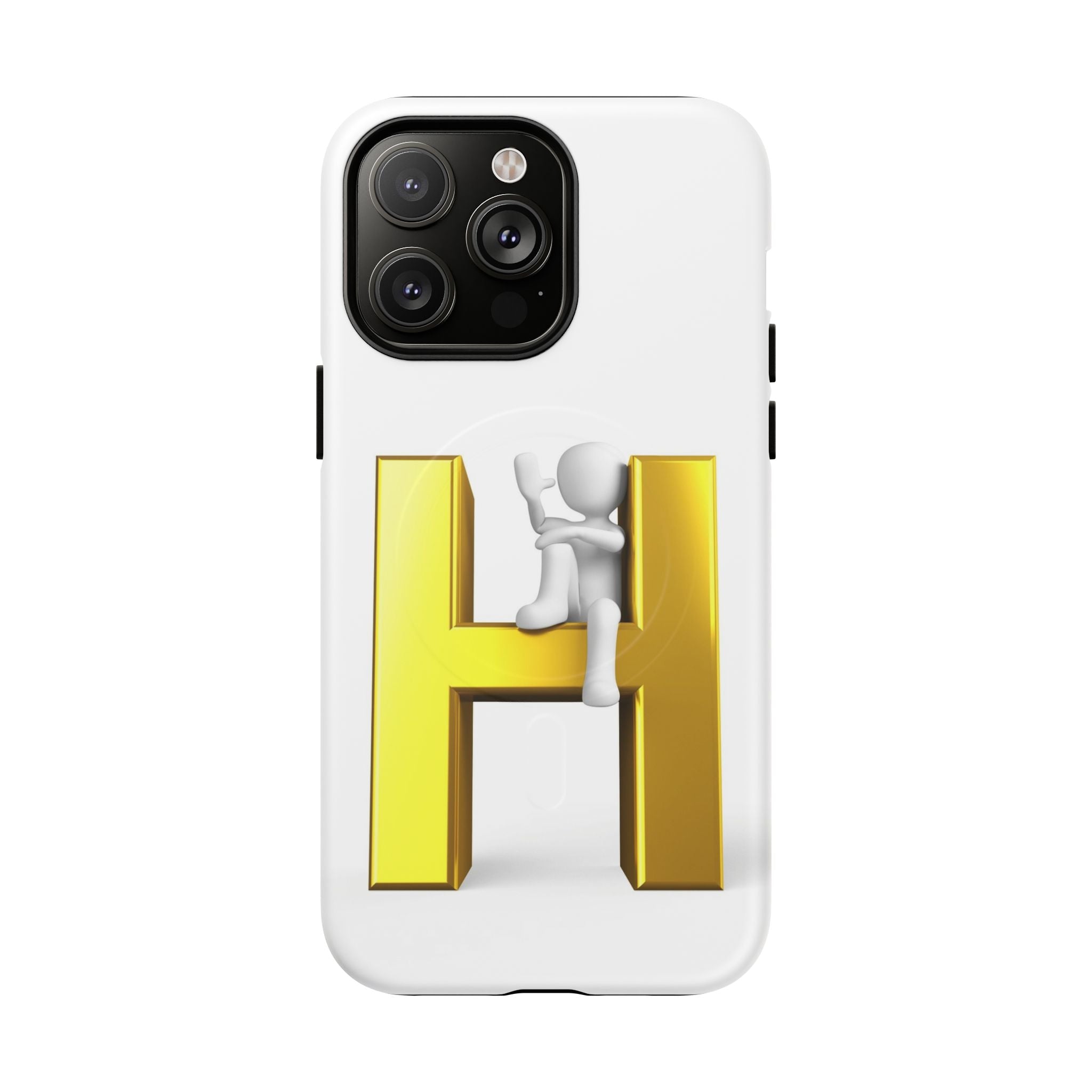 Coque de téléphone Grimpante Lettre H Dorée | Coque Magnétique Robuste
