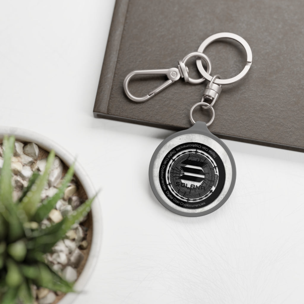 Solana Coin Logo Keyring Tag | Cryptocurrency Round Keychain