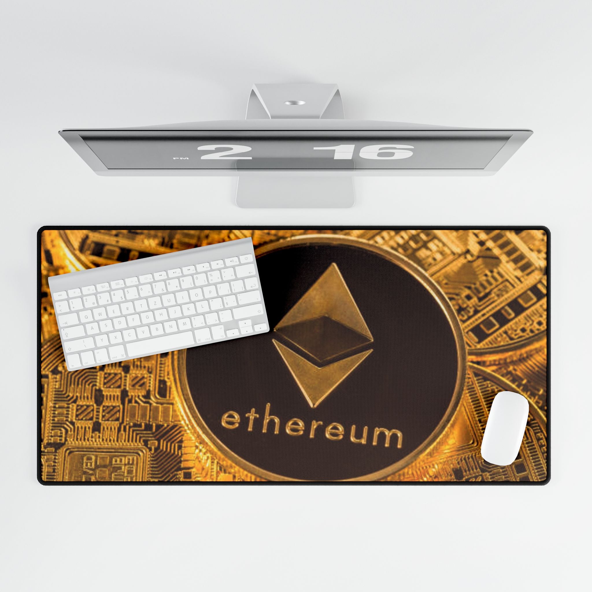 Ethereum Crypto Coin Desk Mat | Gaming Mouse Pad Desk Mats