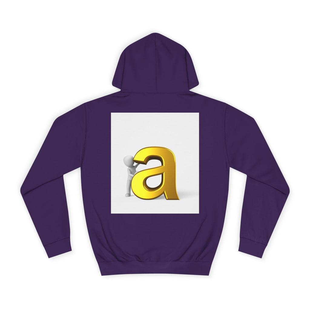 Gold 3D Letter A Hoodie | Monogram Initial Sweatshirt