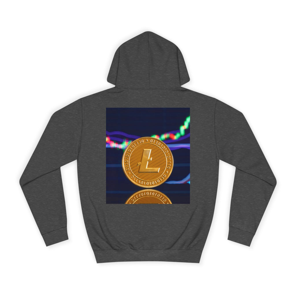 Litecoin Coin Graphic Hoodie | Crypto Chart Design, Digital Currency Apparel