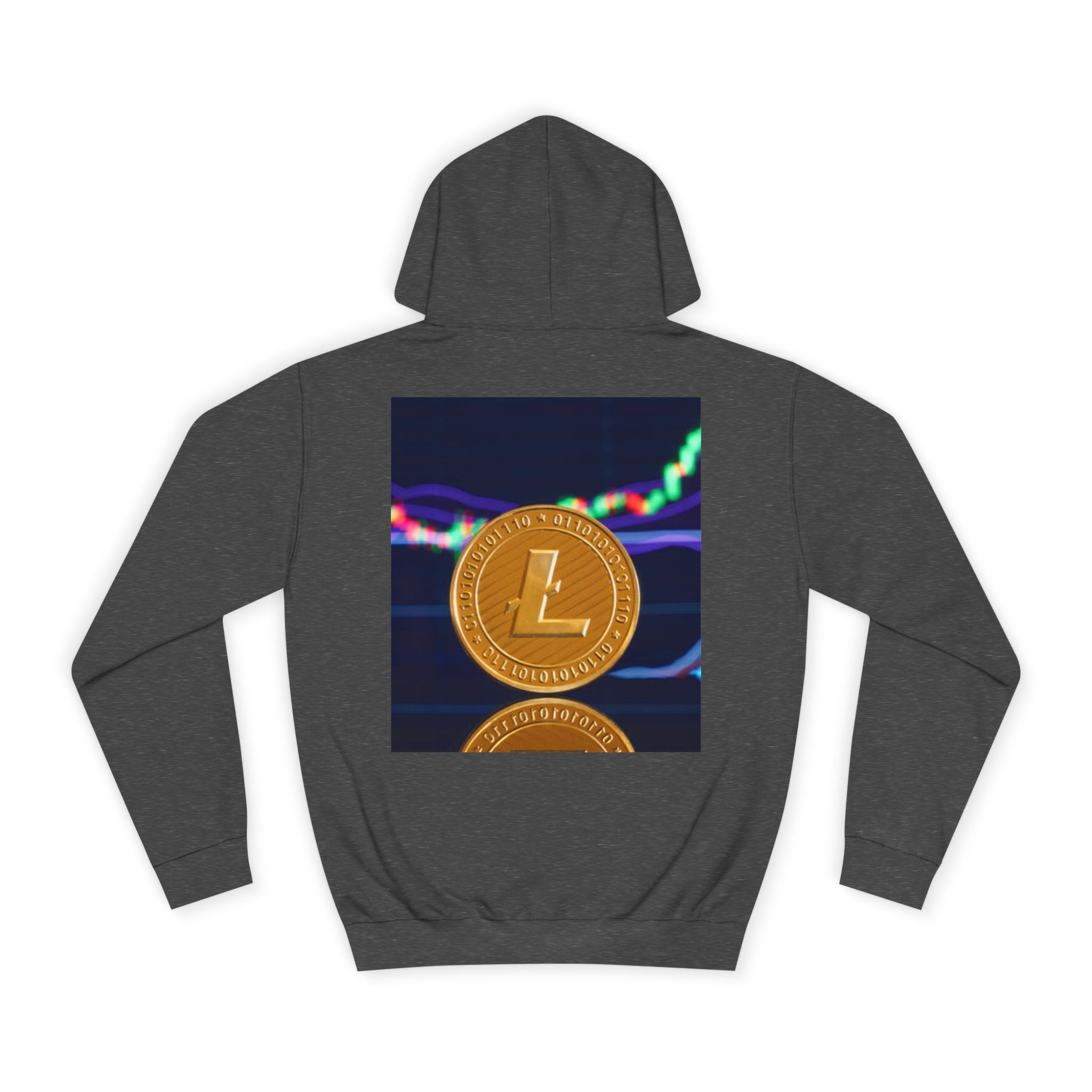 Litecoin Coin Graphic Hoodie | Crypto Chart Design, Digital Currency Apparel
