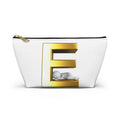 Golden Letter E with Sleeping Baby Accessory Pouch