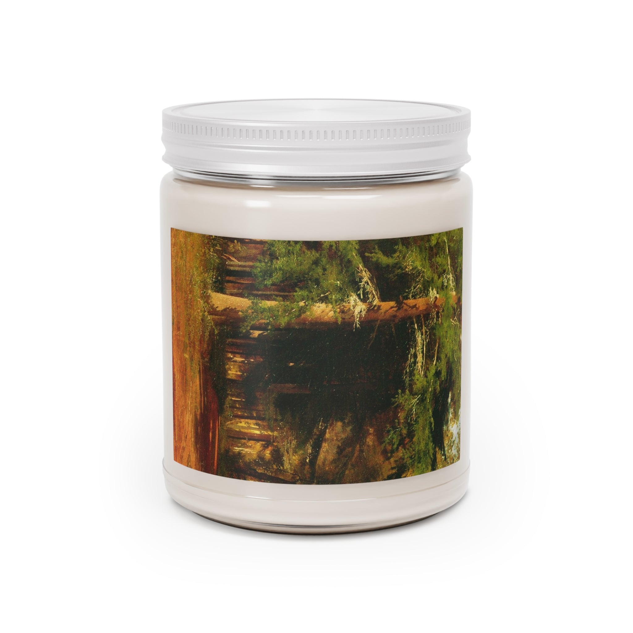 Bougie Paysage Forestier 9oz Pot de Soja | Couvercle Blanc