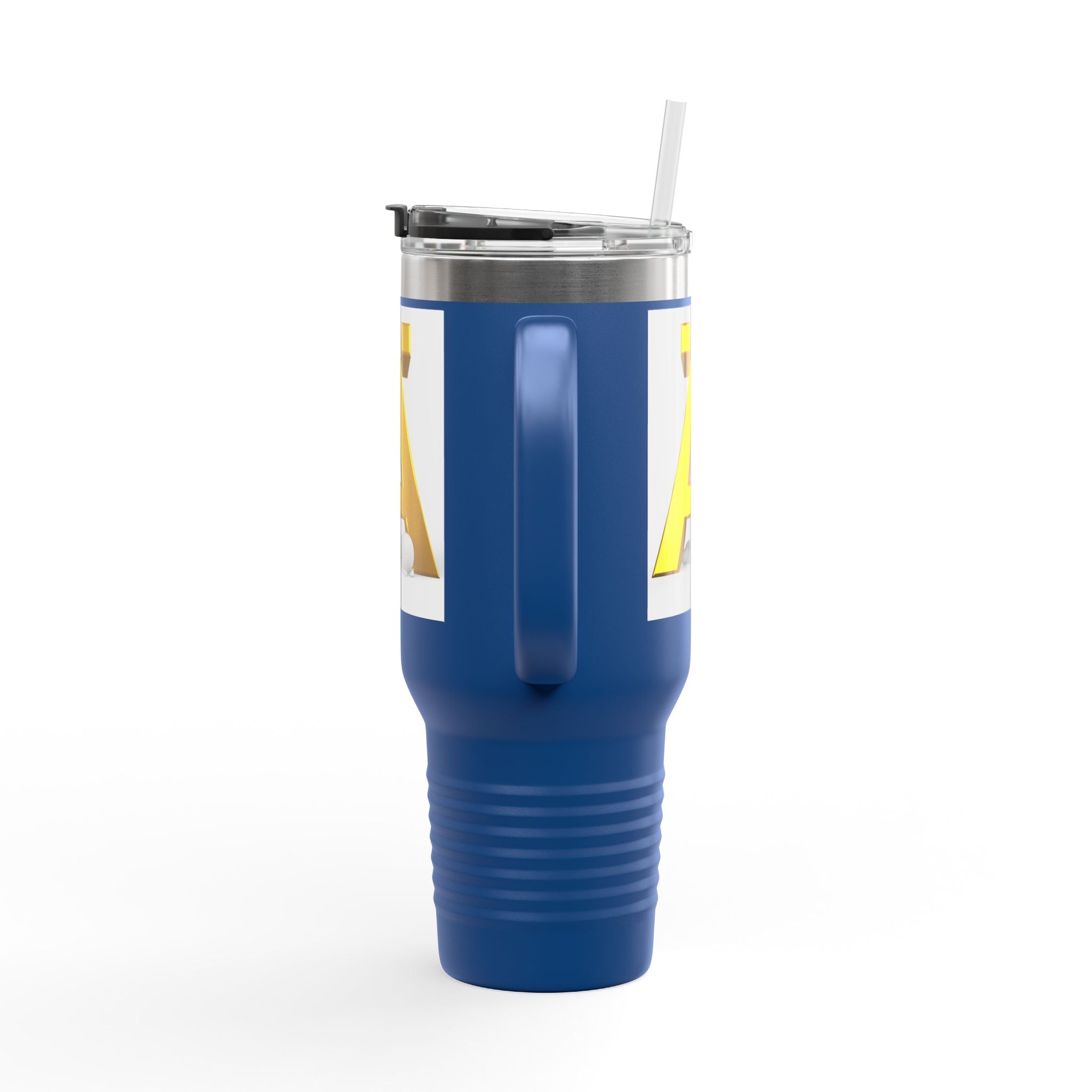 Gold 3D Letter A Mug | 40oz Insulated Travel Mug