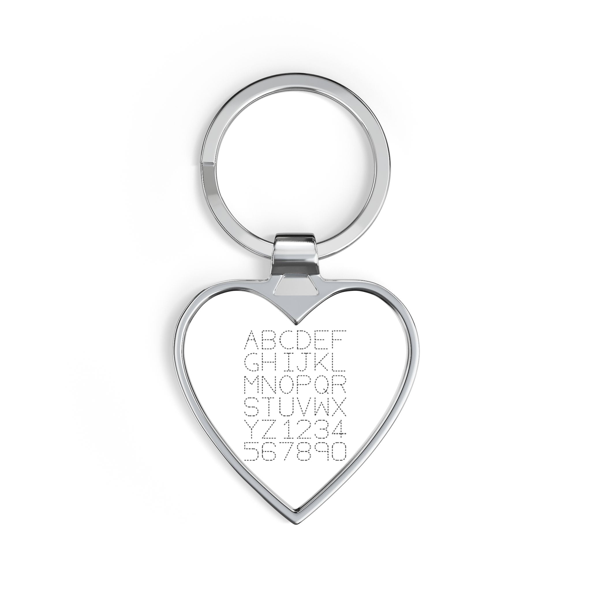 Monogram Alphabet Heart Keychain | Personalized Initials Engraving