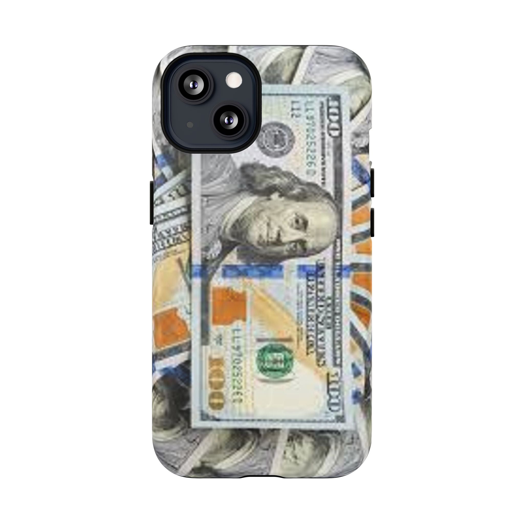 Coque de téléphone Billets de cent dollars | Coque magnétique robuste, motif argent