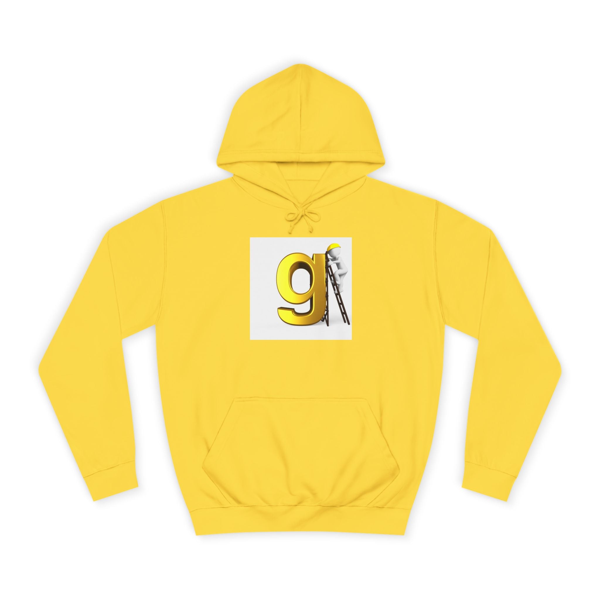 Gold Letter G with Painter Character Hoodie | Initial Monogram