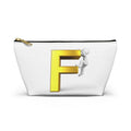 Gold Letter F Climber Accessory Pouch | Monogram Initial Makeup Bag