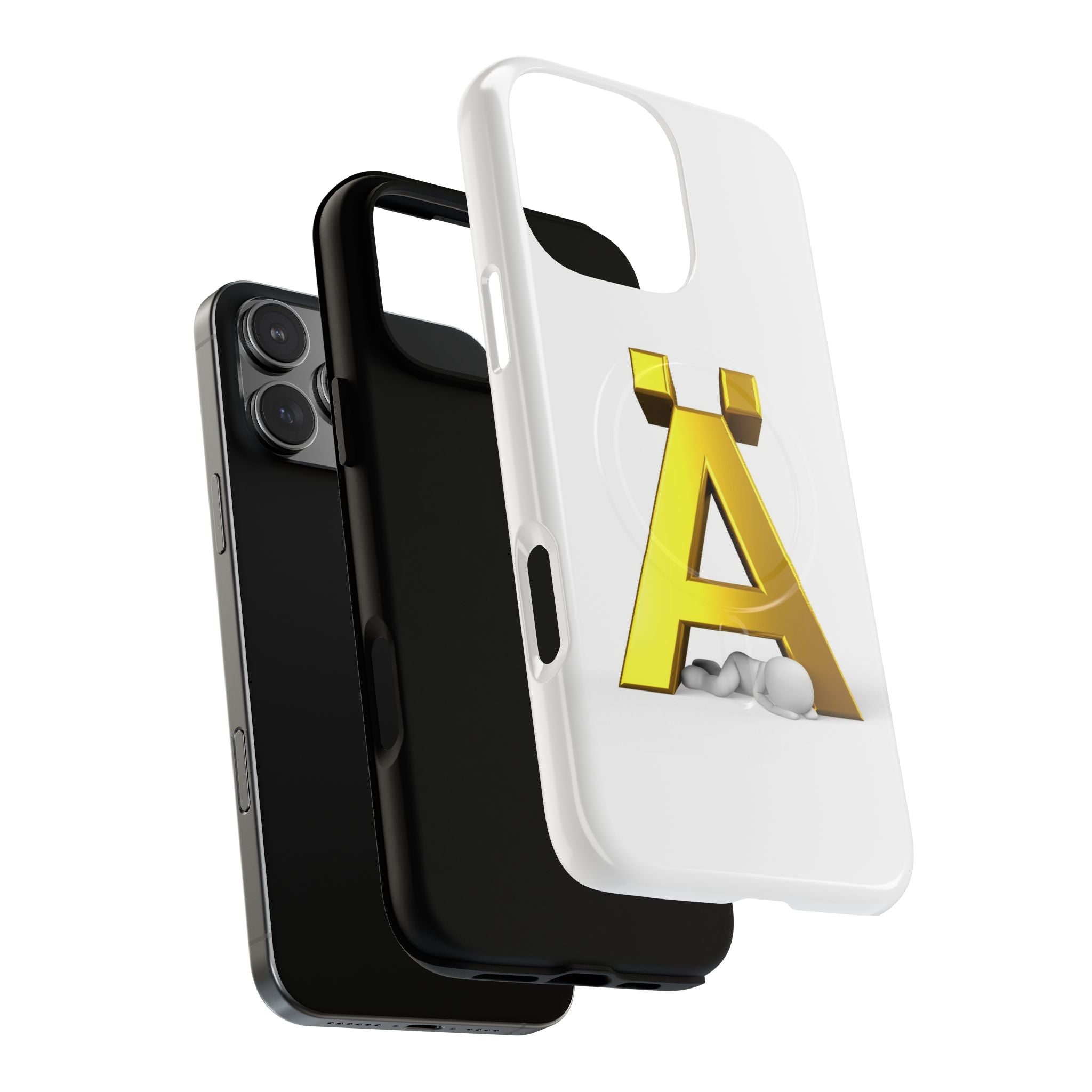 Gold Letter Ä Phone Case | Magnetic Tough Case, Initial Monogram