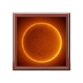 Solar Halo Jewelry Box | Sun Orb Artwork, Orange Astronomy Design