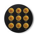 Cryptocurrency Coin Icons Ceramic Coaster | Bitcoin Ethereum Ripple Litecoin