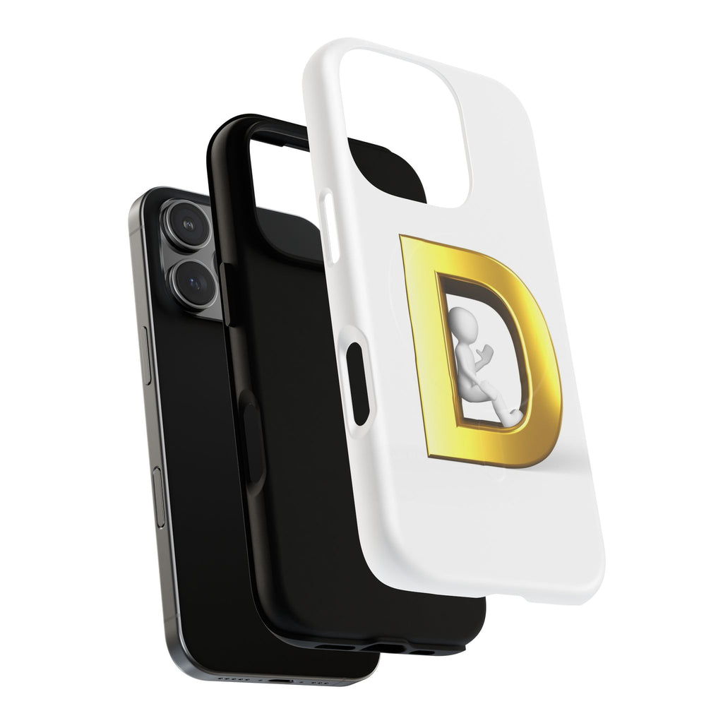 Gold Letter D Monogram Phone Case | Tough Magnetic Case