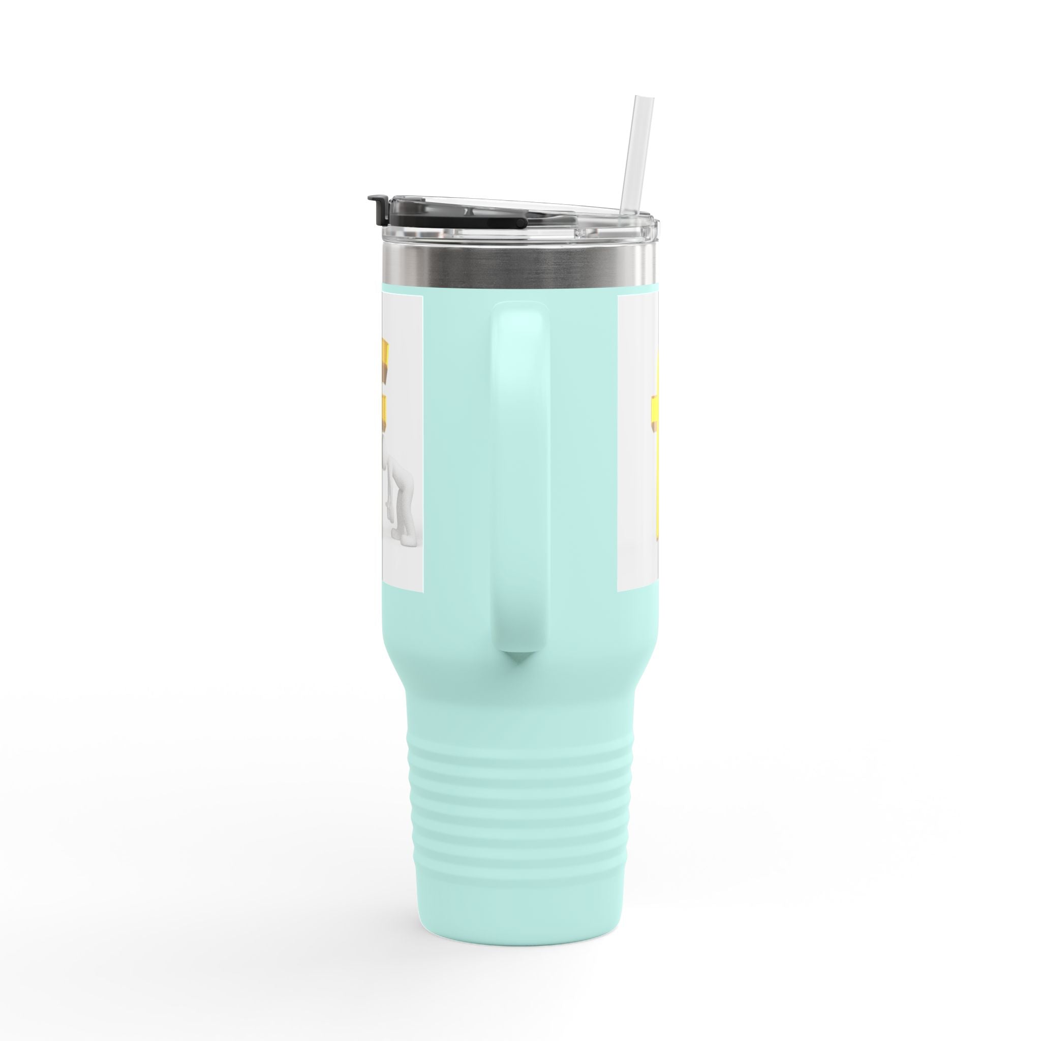 3D Letter F Graphic Travel Mug | 40oz Insulated Tumbler