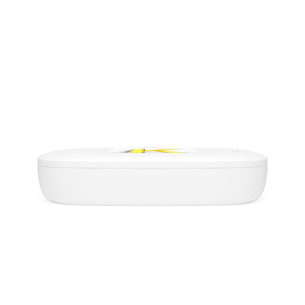 Yellow Letter K Phone Sanitizer and Wireless Charging Pad | UV Phone Cleaner