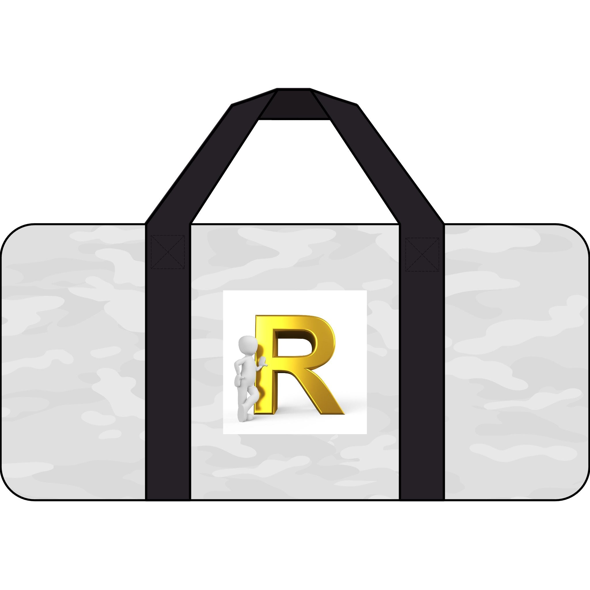 Gold R Logo Duffel Bag | Black Checker Strap or Camo Options