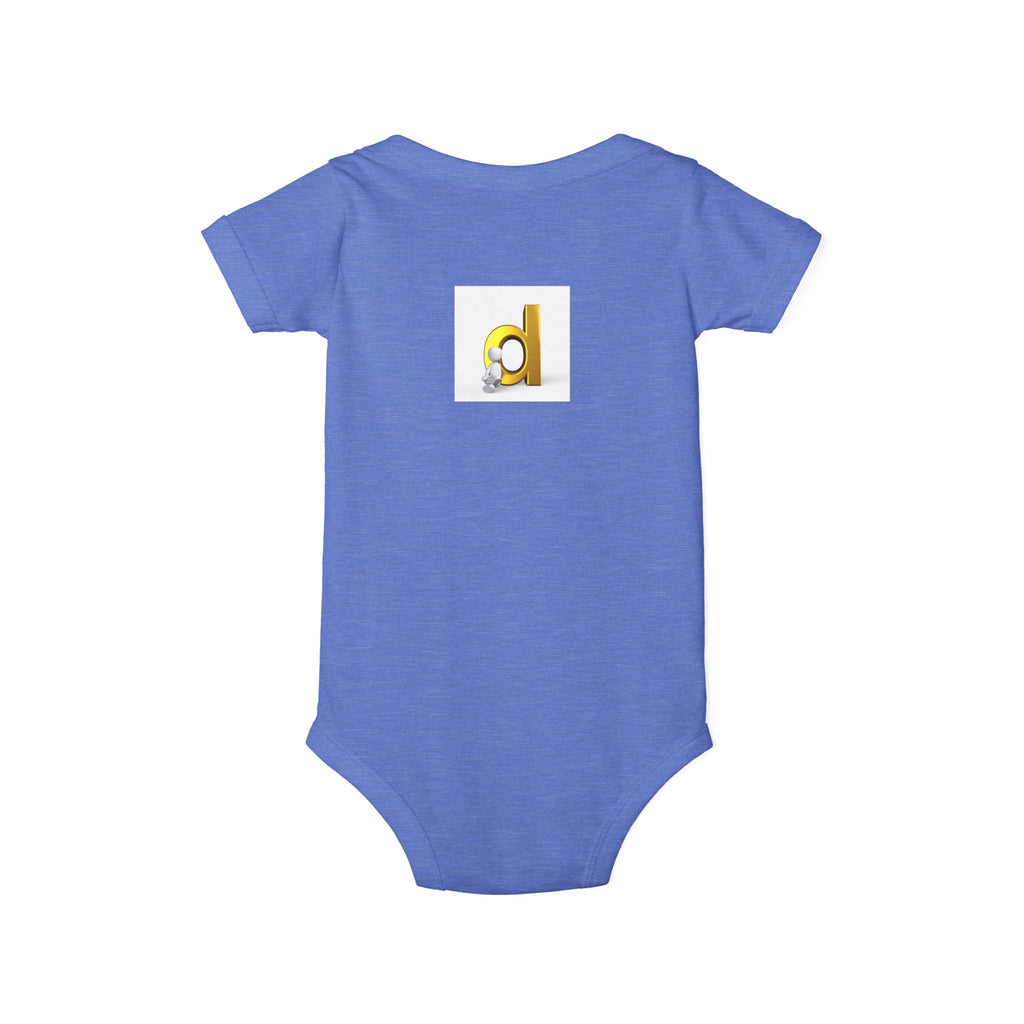 Letter D Baby Onesie | Yellow 3D Initial Infant One Piece