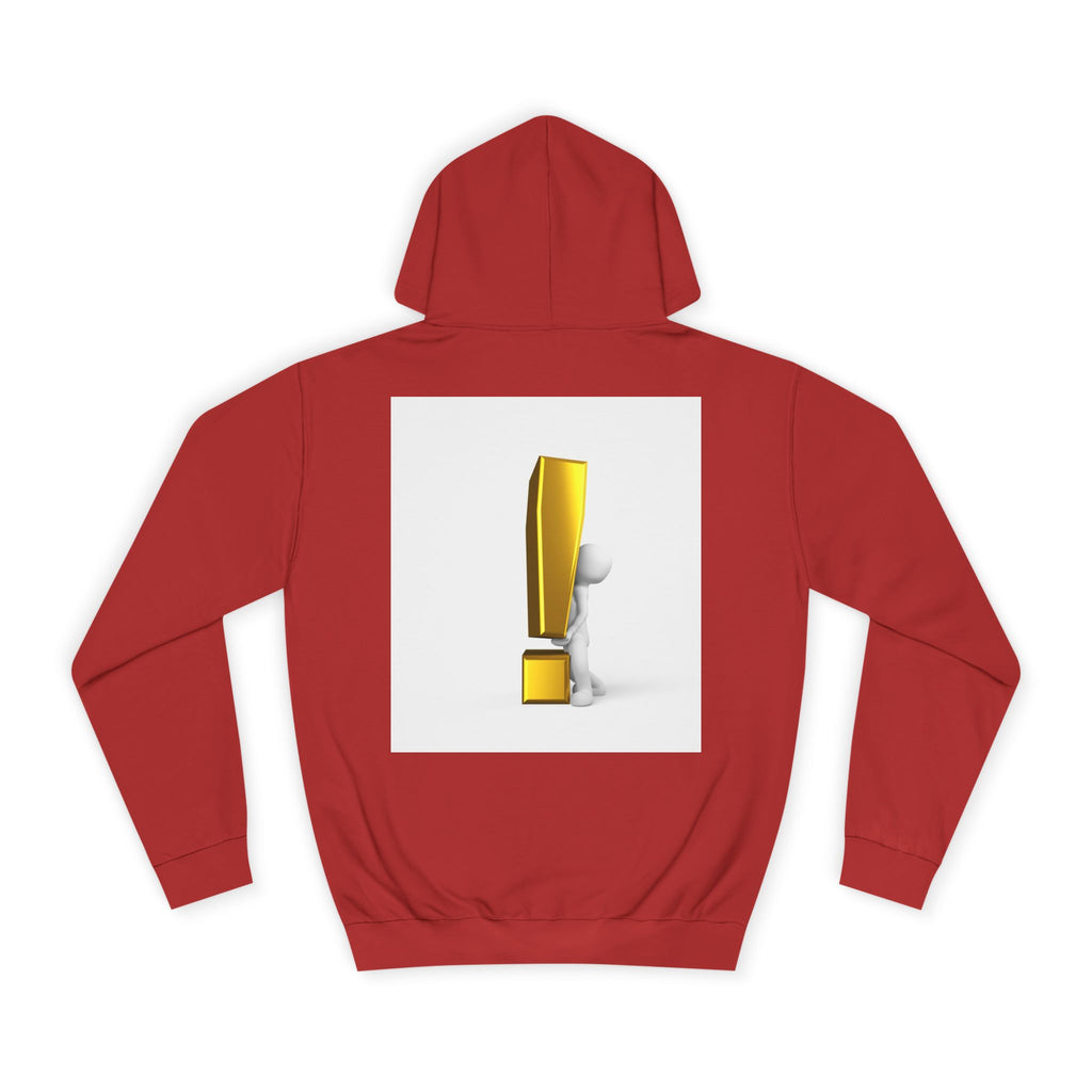 Gold Exclamation Mark Hoodie | Minimal Symbol Sweatshirt