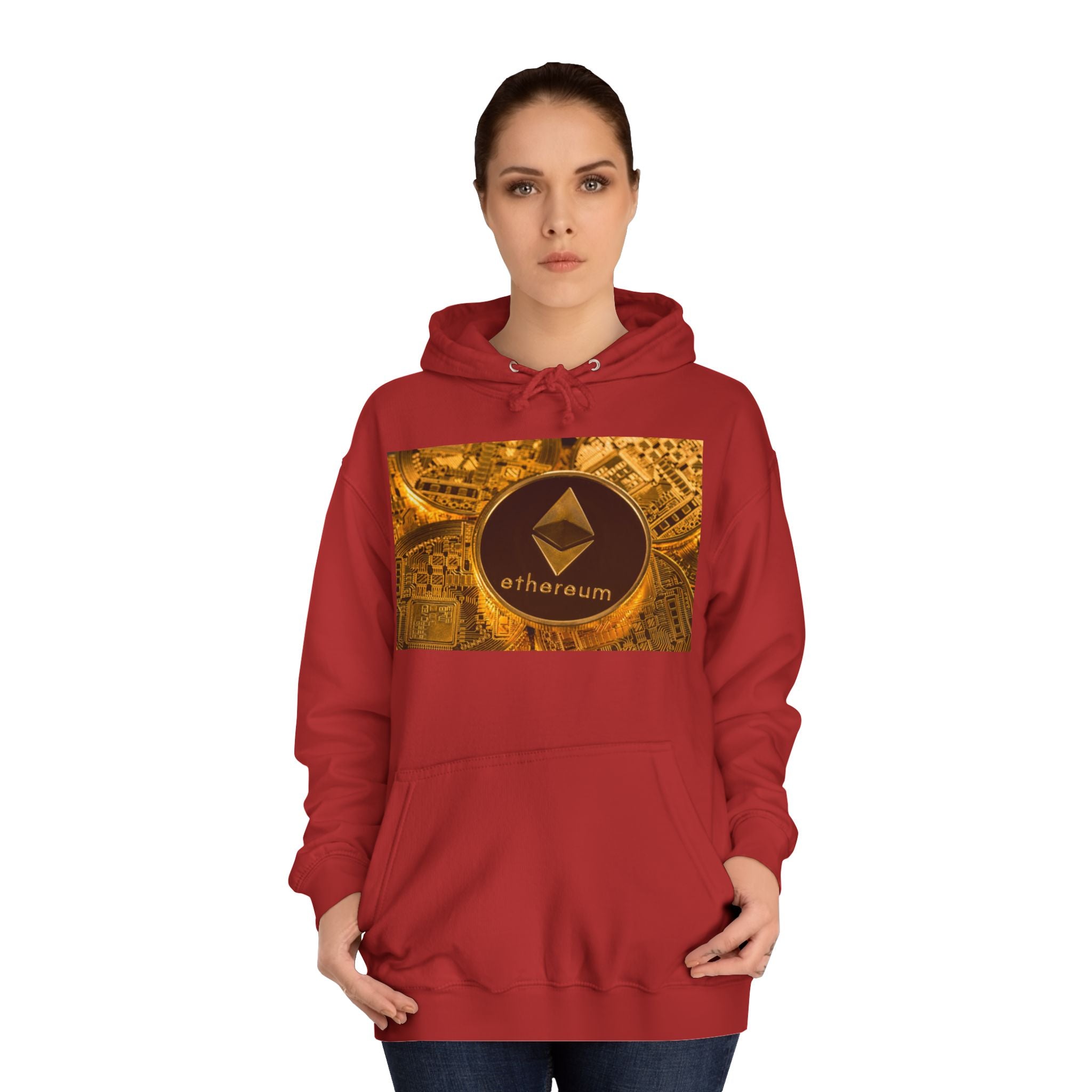 Ethereum Coin Hoodie | Crypto Logo Sweatshirt, Blockchain Design