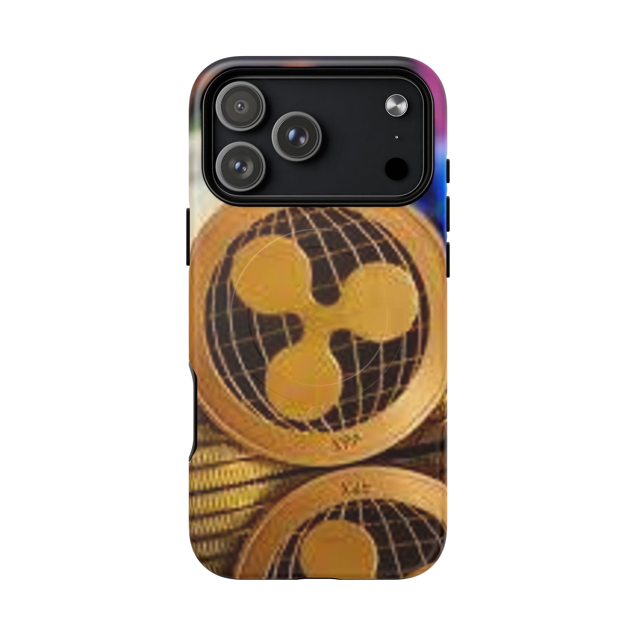 Coque de protection rigide magnétique design Ripple Coin | Coque de téléphone Crypto Ripple