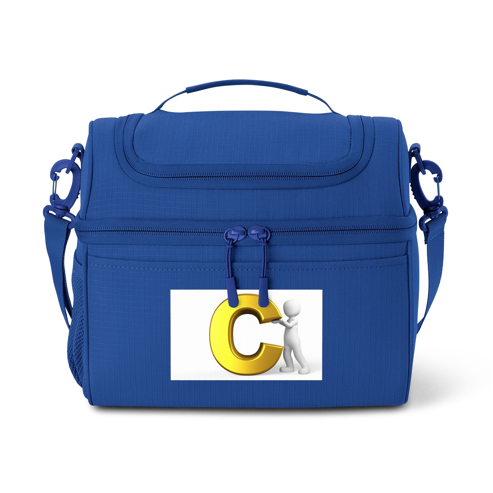 Sac isotherme à l'effigie de la lettre C en 3D | Sac à déjeuner à monogramme initial