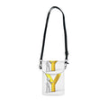 3D Yellow Letter Y with Figures Small Cell Phone Wallet | Crossbody Phone Pouch