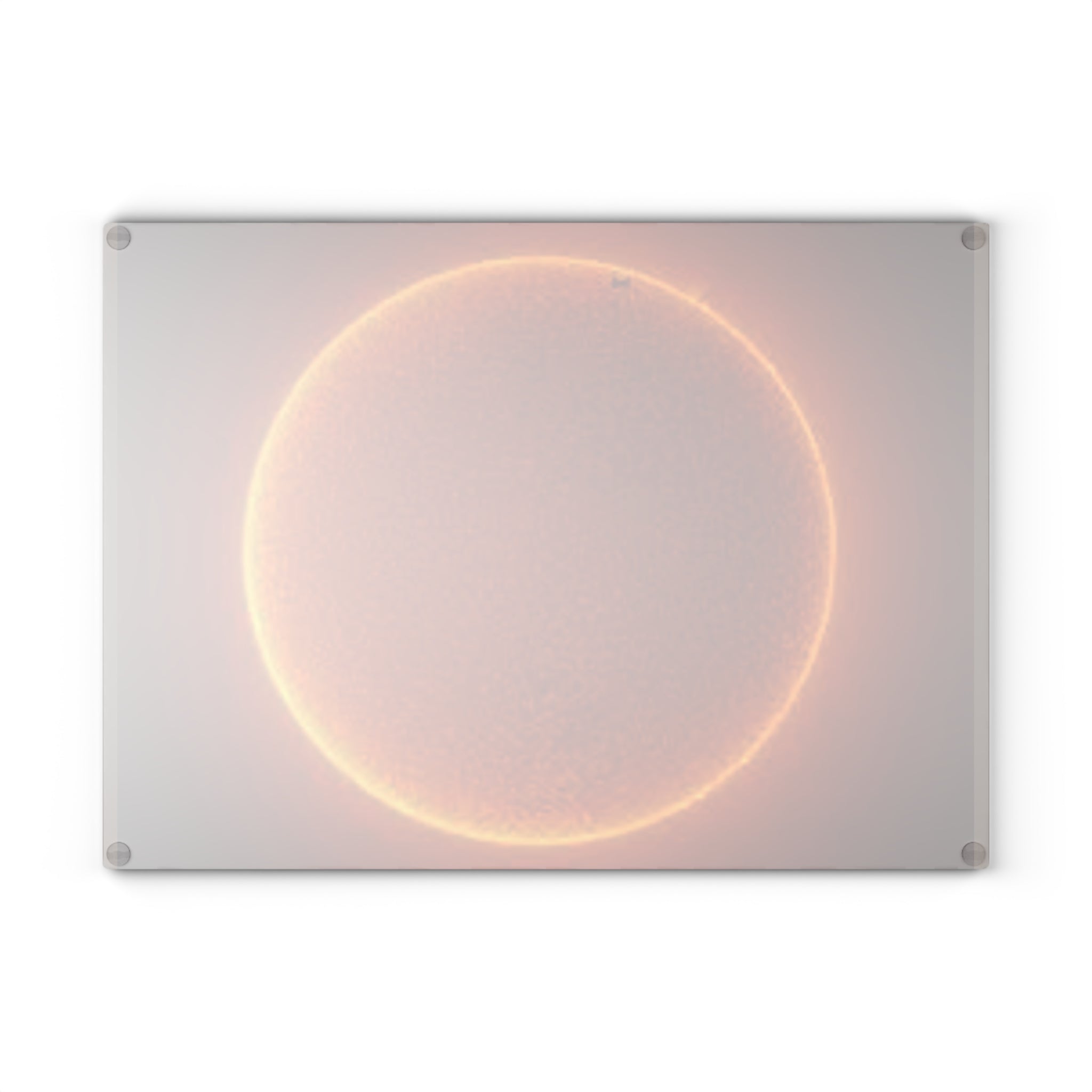 Solar Eclipse Circle Glass Cutting Board | Sun Halo Kitchen Decor