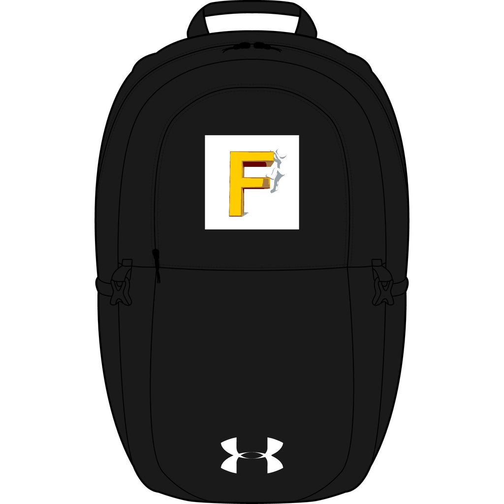 Yellow F Letter Logo Backpack | Embroidered Initial Under Armour
