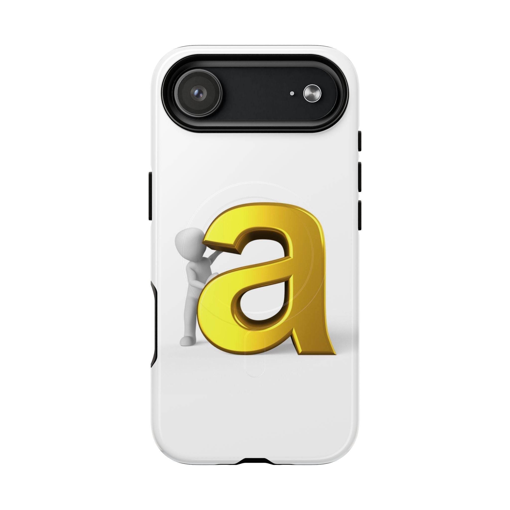 3D Gold Letter A Phone Case | Tough Magnetic Case