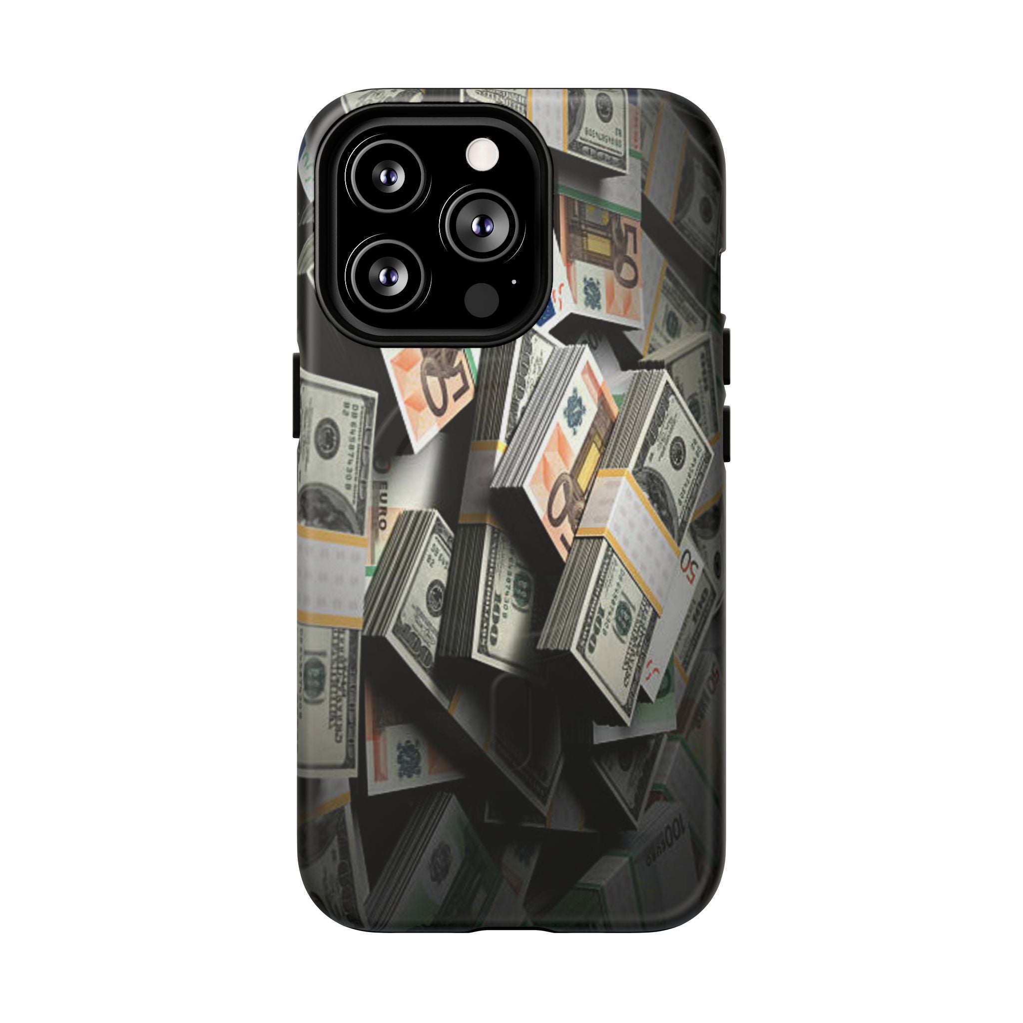 Coque de téléphone Argent Empilé | Coque magnétique robuste
