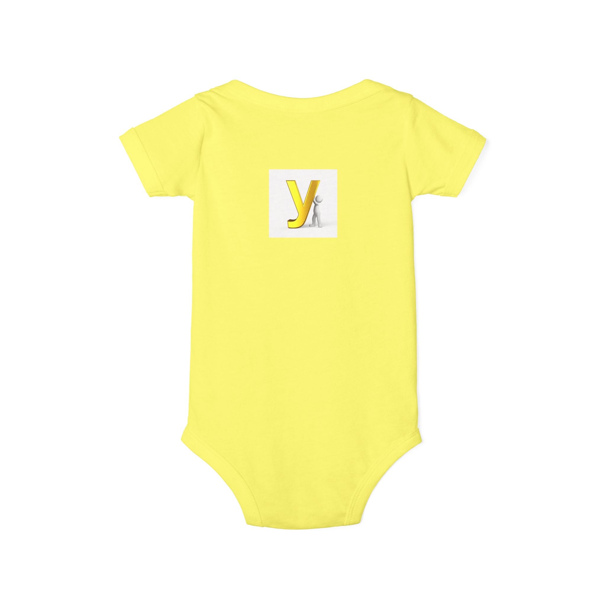 Yellow Letter Y Initial Onesie | Infant Jersey One Piece