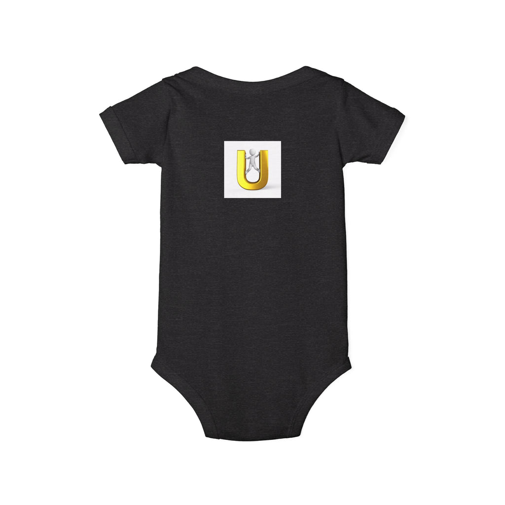 Yellow Letter U Onesie | Infant Bodysuit