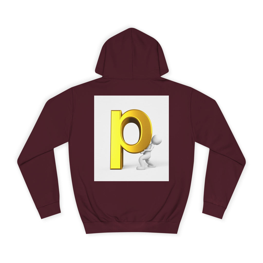 3D Letter P Character Hoodie | Initial P Monogram Pullover