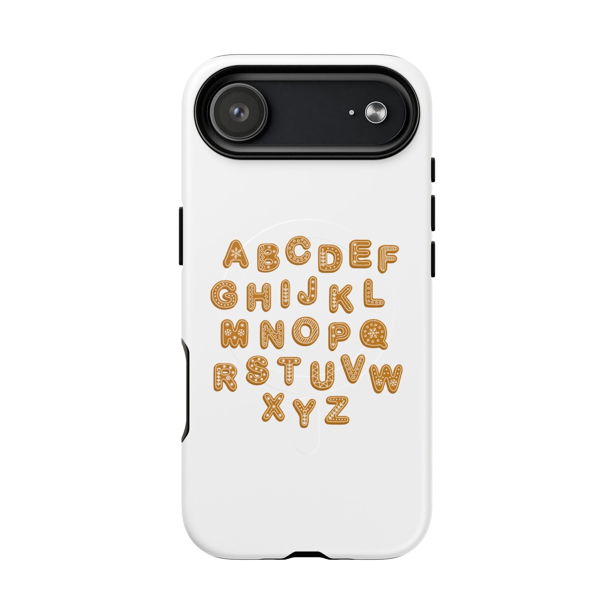 Coque de Téléphone Alphabet Cookie | Coque Magnétique Robuste, Lettrage Mignon
