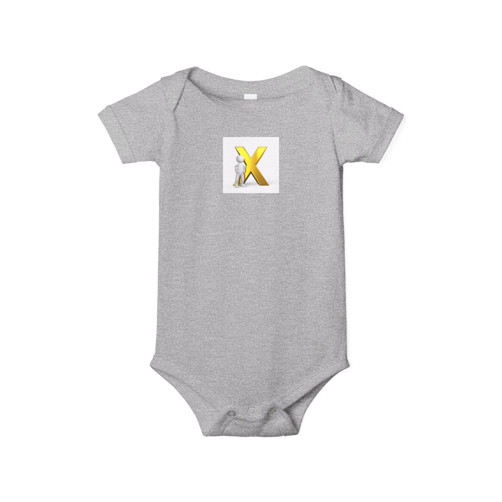 Yellow Letter X  Infant Onesie | Baby Bodysuit