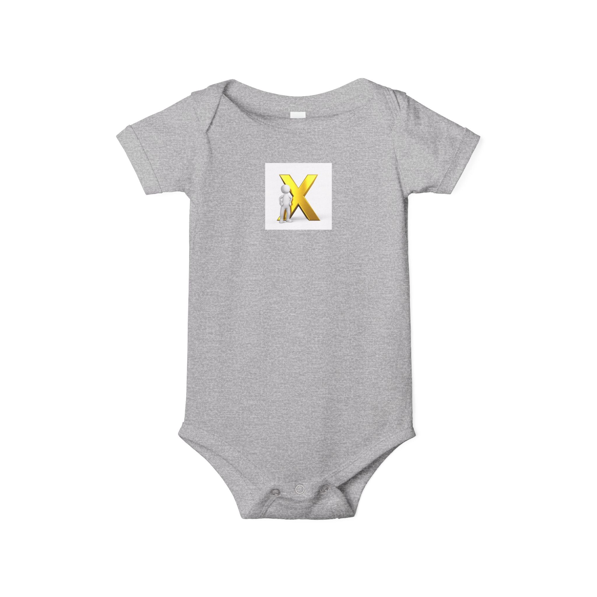 Yellow Letter X  Infant Onesie | Baby Bodysuit