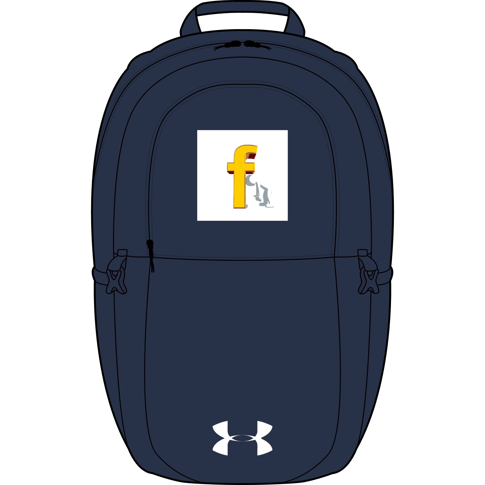 Yellow Letter F with Hand Embroidery Backpack | Under Armour All Sport
