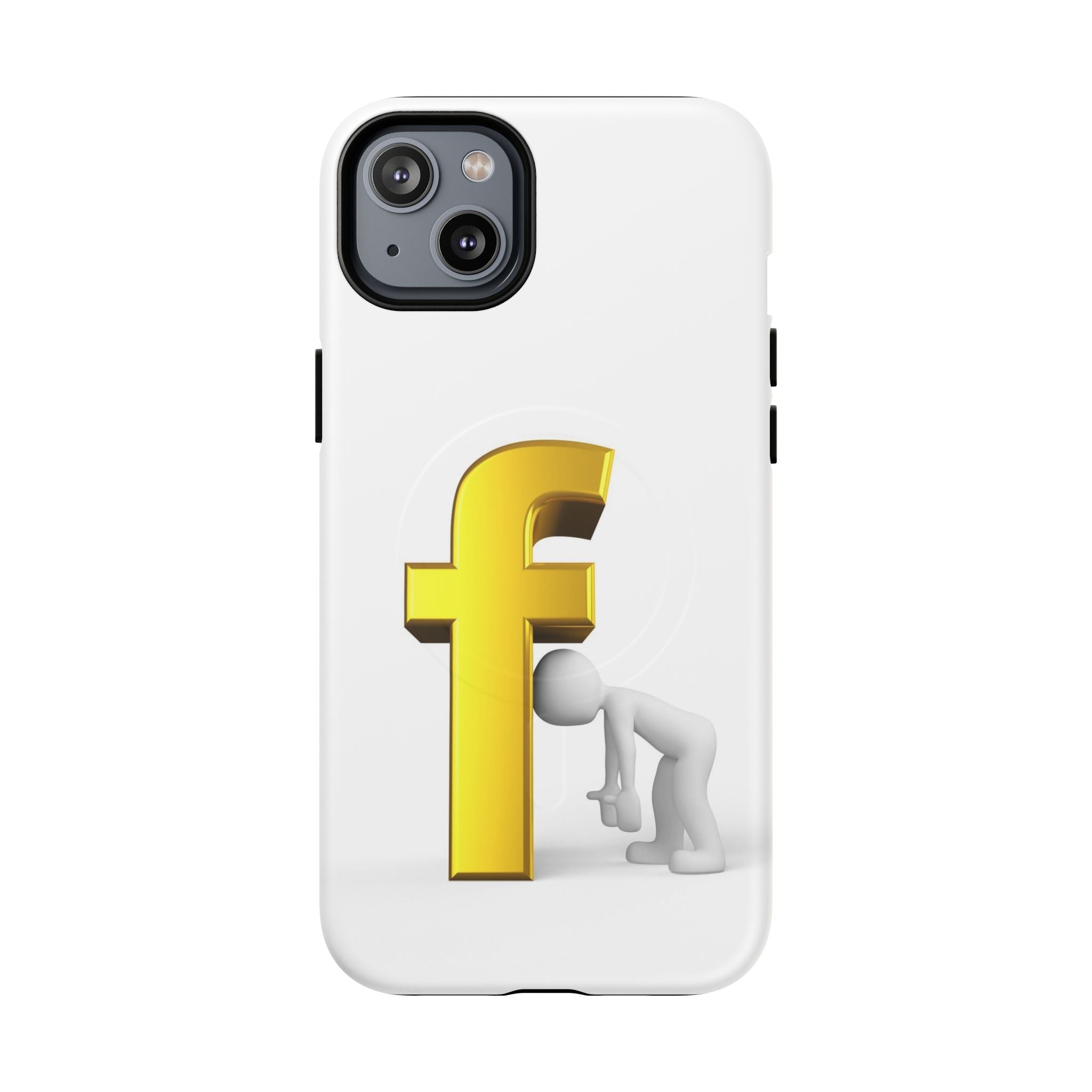 3D Gold Letter F Phone Case | Tough Magnetic Case