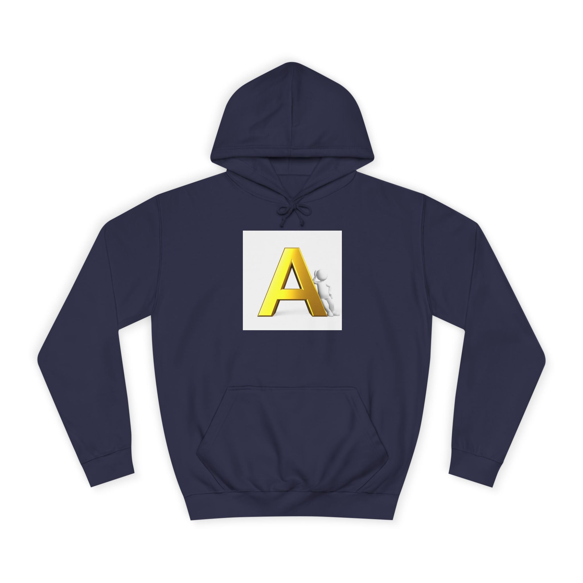Sweat à capuche lettre A 3D or | Sweat-shirt initiales A monogramme
