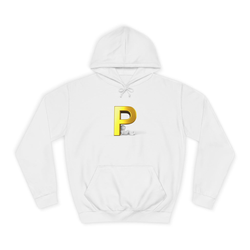 Gold Letter P hoodie | Monogram Initial Pullover