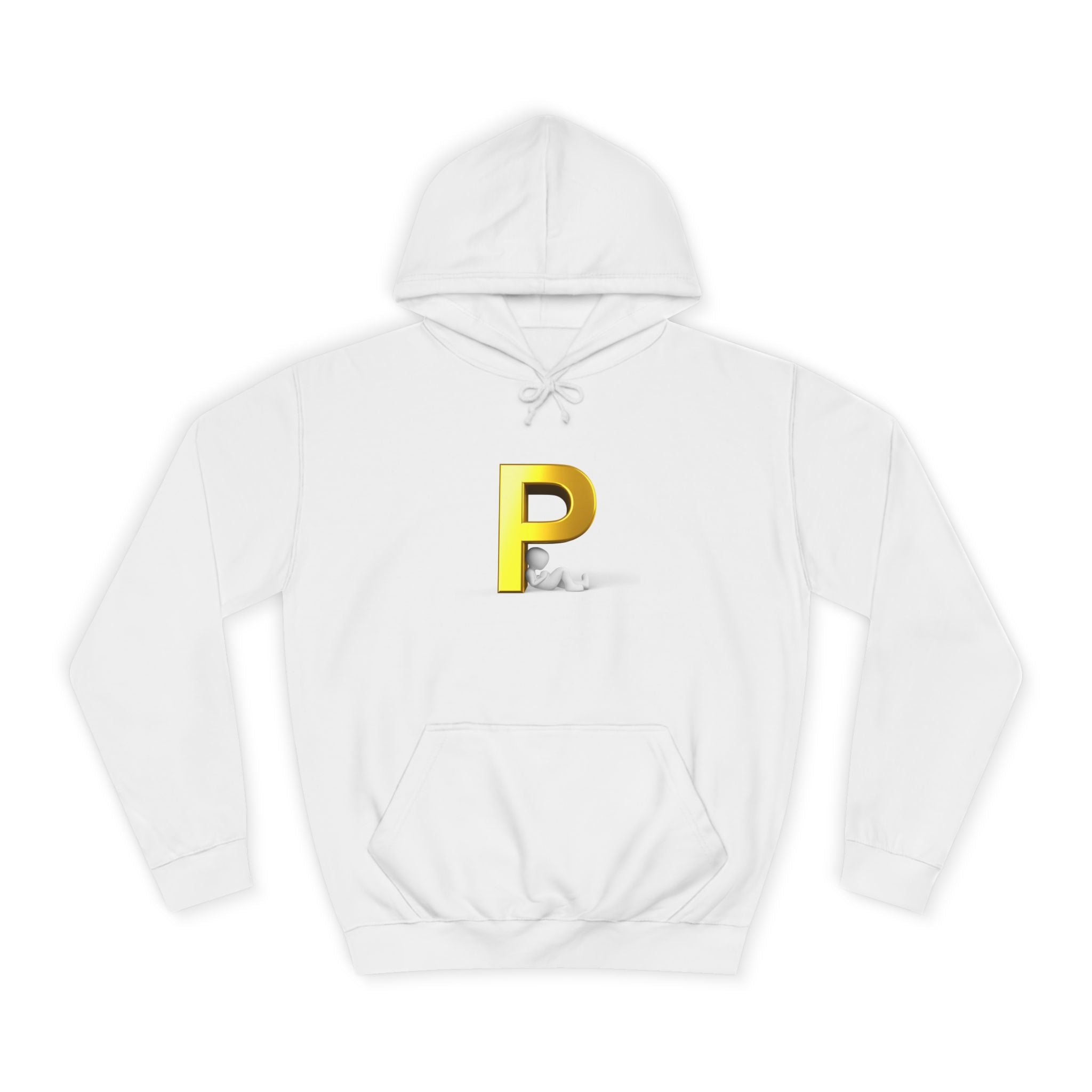Gold Letter P hoodie | Monogram Initial Pullover