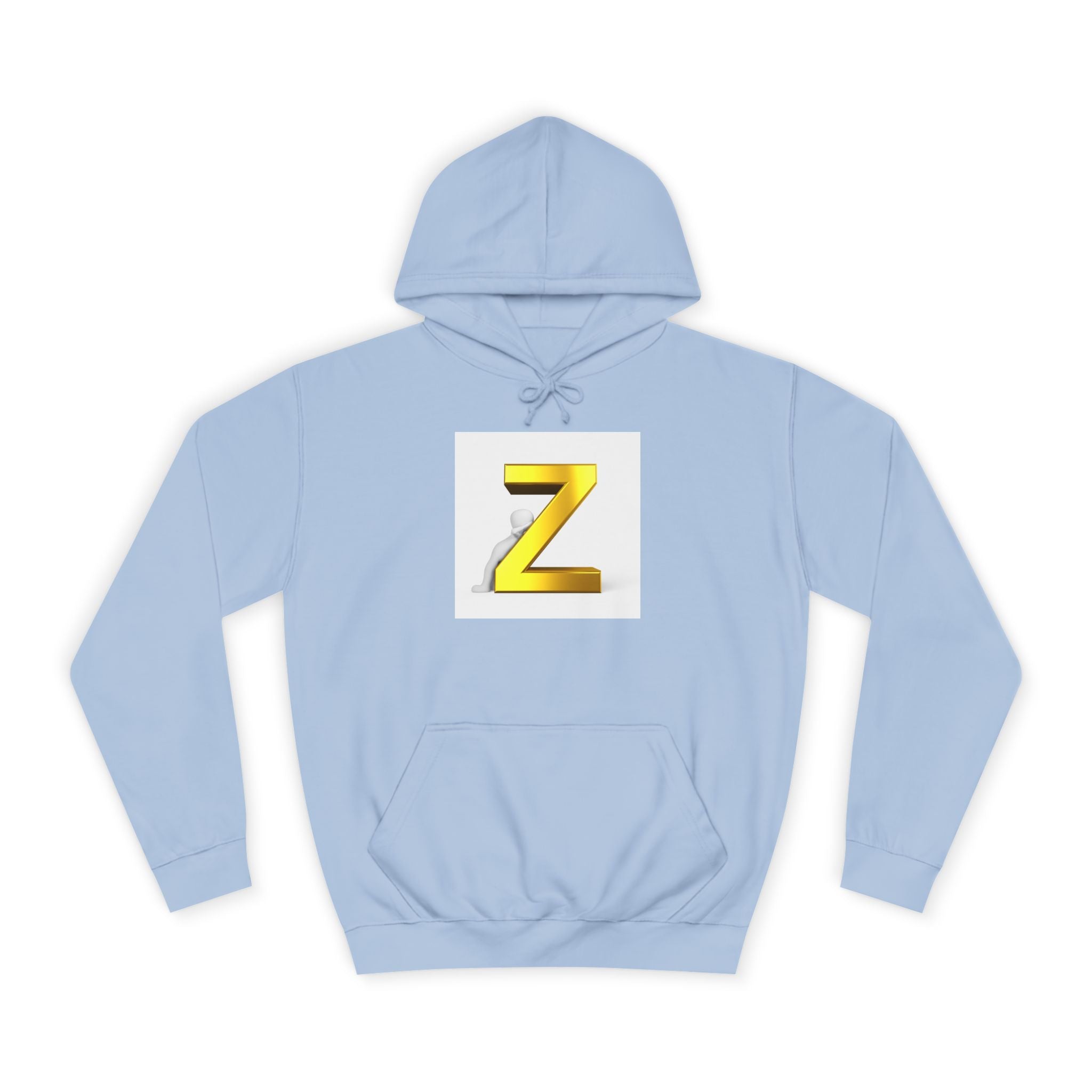 Sweat à capuche lettre Z dorée 3D | Monogramme initial
