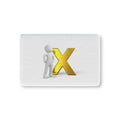 Gold Letter X with Standing Figure Baby Fitted Crib Sheet