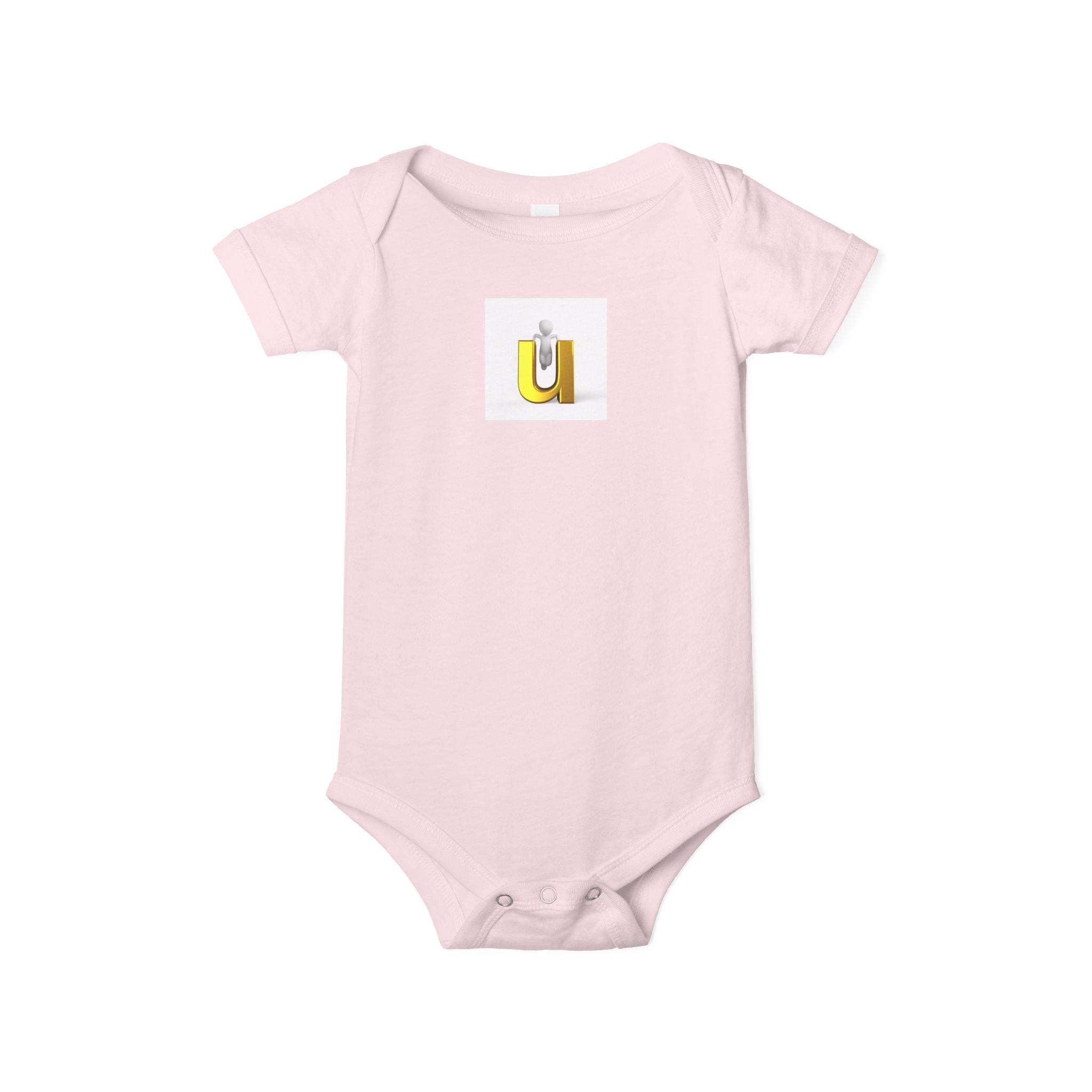 Body pour bébé avec monogramme soleil lettre U | Grenouillère