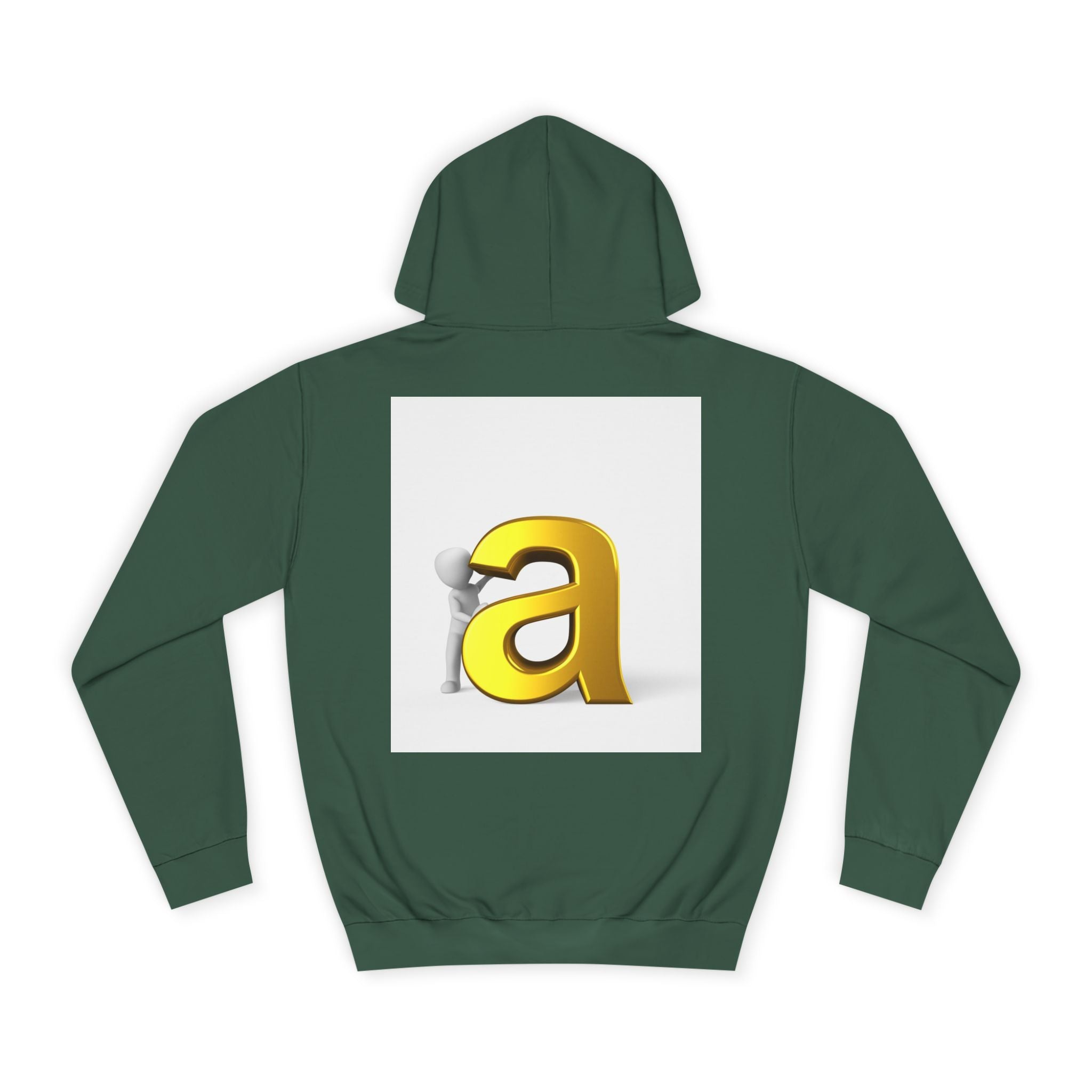 Gold 3D Letter A Hoodie | Monogram Initial Sweatshirt